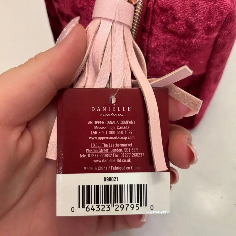 NWT Danielle creations red velvet make case/ bag